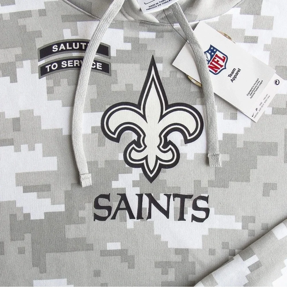 Nike New Orleans Saints Salute to Service Hoodie Sweatshirt Mens Size Medium
